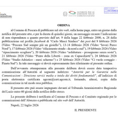 Pescara/Elezioni, delibera Agcom sanzione solo per alcuni contenuti sul profilo del Sindaco