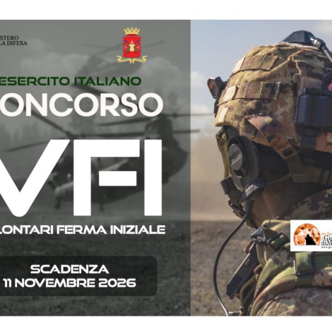 Aperto il bando per diventare Volontario in ferma iniziale dell’Esercito