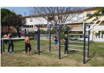 Giulianova, calisthenics al parco Annunziata.
