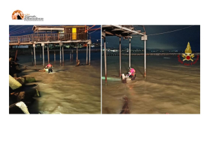 Costa dei Trabocchi, intervento vigili del fuoco salva trabocco.