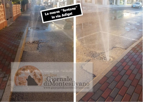Montesilvano. Una nuova “fontana” zampilla in via Adige