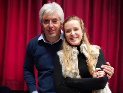 Nella foto: il maestro Maurizio Colasanti con il soprano Inés Lorans Millàn