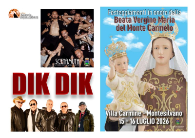 Montesilvano, inizia oggi la festa di Villa Carmine. Programma religioso, Scena Muta e i Dik Dik