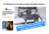 6 Settembre: il padre della Città dei ragazzi, Benjamin e Giornata mondiale dell'edilizia abitativa