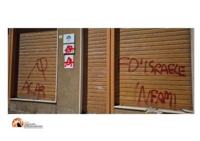 Pescara, imbrattata la sede di FdI con scritte offensive.