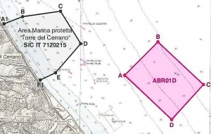 i fanghi verranno immersi nel quadrato rosa 