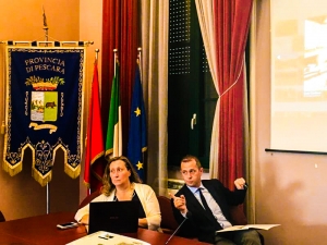 Ida Masci con il presidente della Provncia di Pescara Di Marco