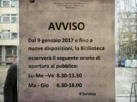 il cartello apposto il 5 gennaio