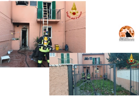 Pescara, incendio in una casa Ater.