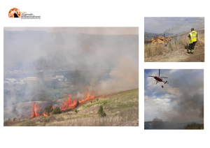 Vasto incendio a Colle Moro di Bolognano. Intervento in corso