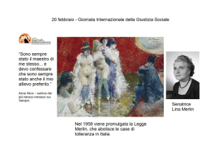 20 Febbraio: nel 1958 la Legge Merlin abolisce le case di tolleranza in Italia