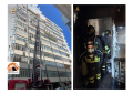 Montesilvano, incendio alle palazzine Gemelli, in un appartamento al decimo piano.
