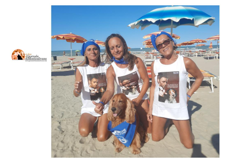 Mediaset alla spiaggia per cani di Giulianova per L'Arca di Noè