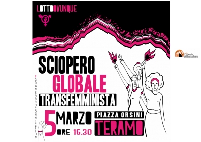 Abruzzo/8marzo. Il Collettivo Malelingue aderisce allo Sciopero Globale Transfemminista lanciato da NonUnaDiMeno