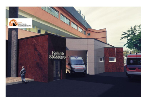    Rendering del progetto del nuovo ingresso del Pronto soccorso dell'ospedale di Chieti