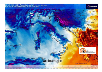 Neve a bassa quota. Temperature al disotto delle medie stagionali tra oggi e domani.