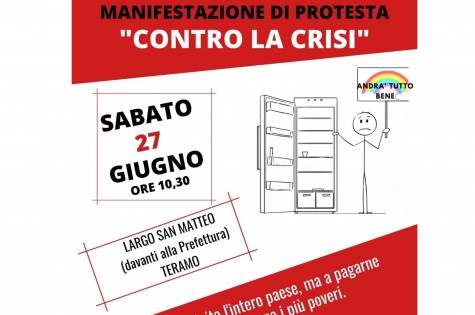Teramo, Uniti contro la crisi scende in piazza per i diritti sociali.