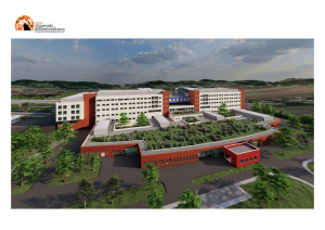 Il rendering del nuovo ospedale