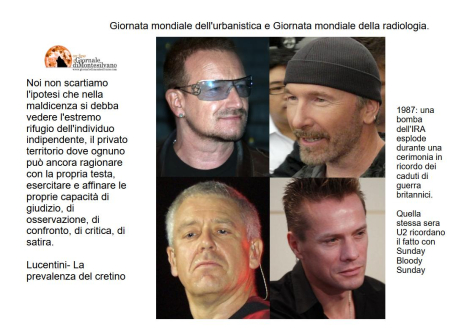 8 Novembre: una bomba dell'IRA esplode, U2 ricordano Sunday Bloody Sunday.