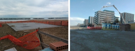 Montesilvano/spiaggia. Spunta manufatto di cemento.M5s: accesso agli atti per vederci chiaro