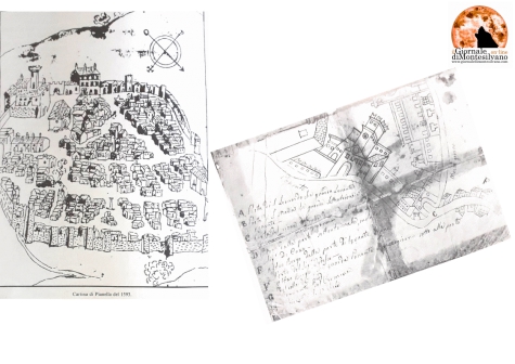 Cartina e borgo fortificato di Pianella.