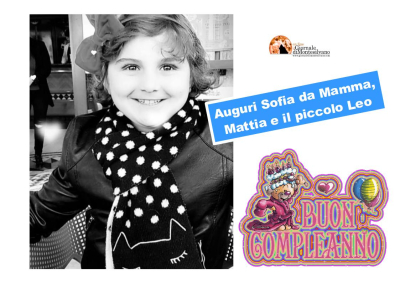 Felice compleanno a Sofia per i suoi 10 anni da mamma, Mattia e il piccolo Leo.