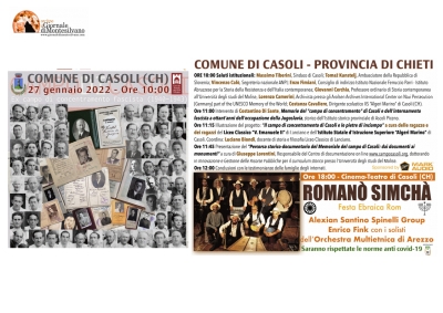 Casoli è città della memoria: “Romanò Simchà”- Festa Ebraica Rom