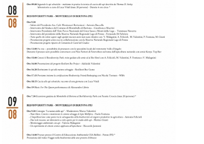 programma della due giorni