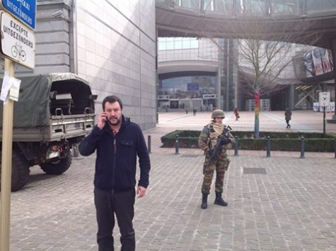 Matteo salvini, deputato europarlamentare da Bruxelles