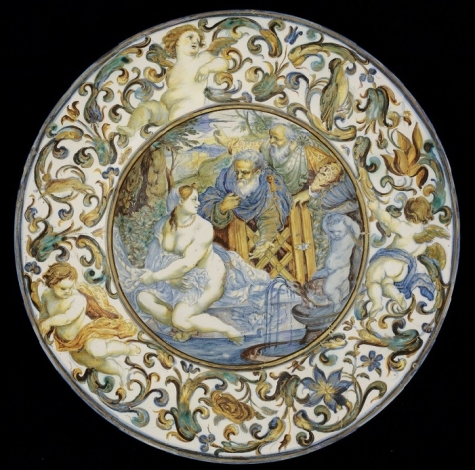 Museo Paparella. Ceramiche del mese: Piatto con Susanna e i vecchioni