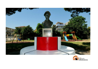 Montesilvano, nuovi giochi e pavimentazione al Parco Di Resta, dedicata una statua.