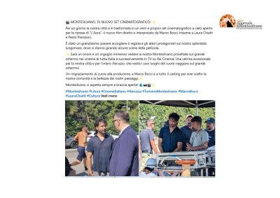 Montesilvano diventa set cinematografico per un giorno.