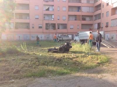 Montesilvano/via Rimini. Controlli e sfalcio, pulizia del verde