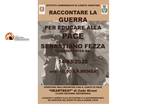 Loreto Aprutino, il cine reporter Rai Sebastiano Fezza racconta la guerra a scuola