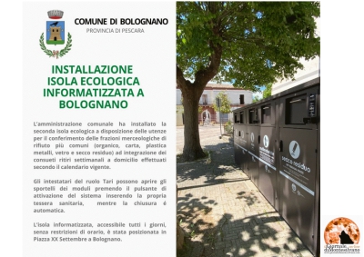 Bolognano, installata la seconda isola ecologica informatizzata