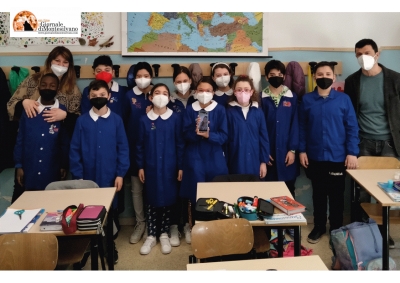 FIDAS. "Una goccia d'amore" per la  scritto dai bambini della scuola primaria Saline Rodari con Simone Pavone