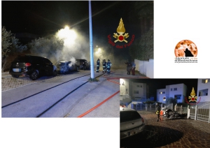 Montesilvano, sabato notte incendio doloso di 9 auto