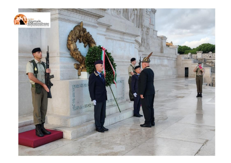 Roma, l'ANSI ha commemorato all'Altare della Patria l'ottantesimo anniversario.
