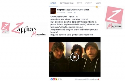 I Negrita invitano sul social alla serata