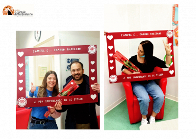 Rose rosse ai donatori di sangue per San Valentino
