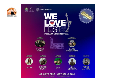 Pescara. "We love fest", inizia oggi con Clara