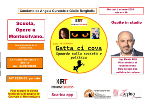 Montesilvano/scuola. Paolo Cilli ospite di Gatta ci cova, format radio di società e politica