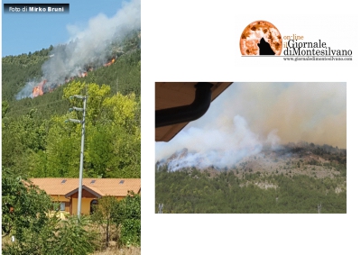 incendio a Pettino di oggi