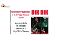 Lanciano, feste di settembre arrivano i Dik dik