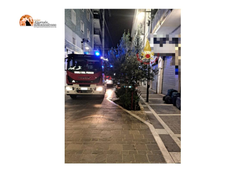 Pescara. Incendio quattro piani fuori terra in un appartamento in via Giuseppe Mazzini
