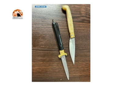 Pescara. Andavano in giro con due lame da 10 e 9 cm in Piazza I° Maggio. Denunciati due ventenni