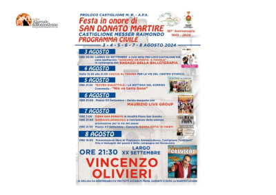 Festa patronale di San Donato Martire Castiglione Messer Raimondo.