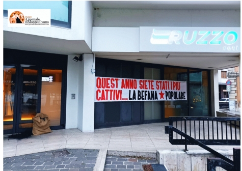 Teramo. Befana popolare della casa del Popolo porta il Carbone a Ruzzo Reti.