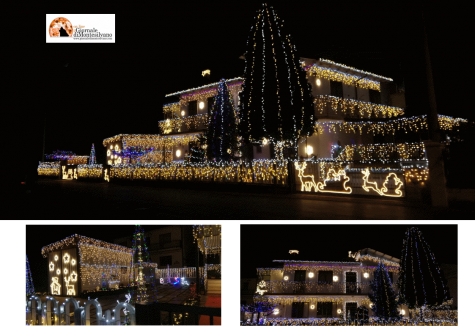 Manoppello, è già Natale con la casa illuminata con 52 mila LED