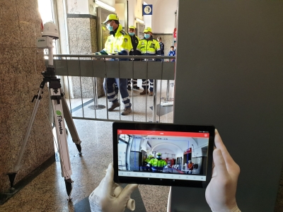 Coronavirus/Giulianova. Termocamera ad infrarossi al presidio sanitario della stazione